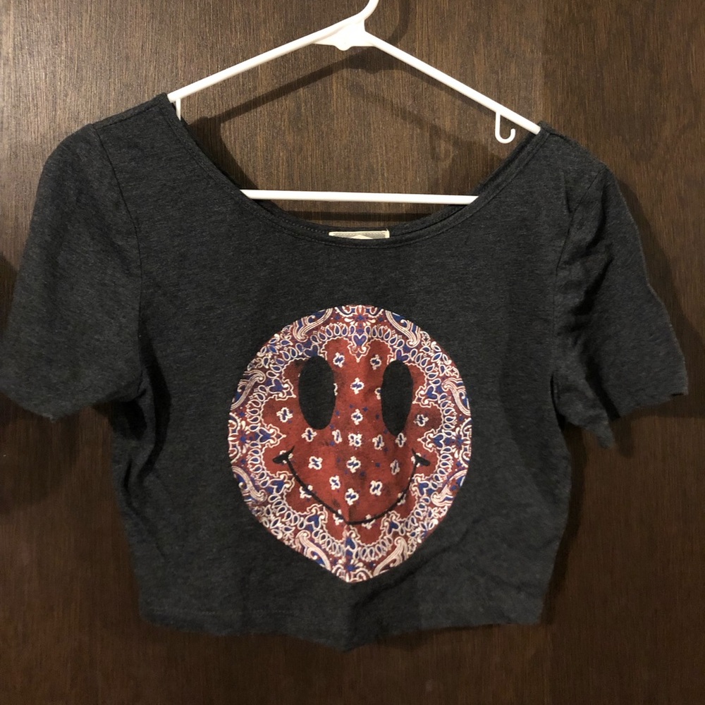 Smiley Face Crop Top